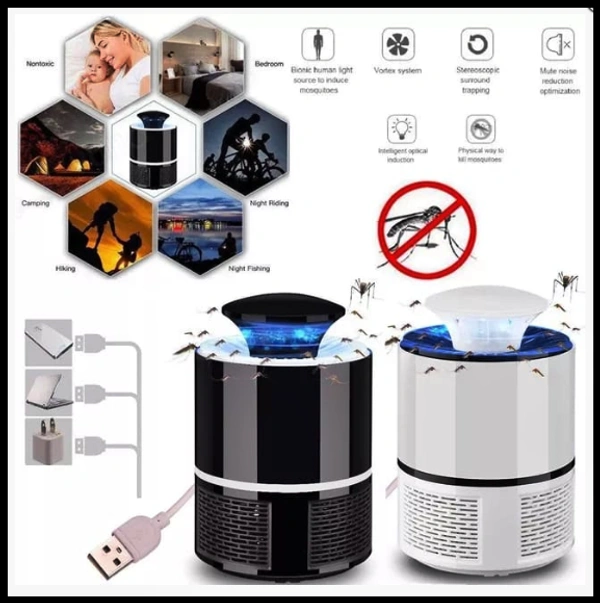 Eco Friendly Electronic LED Mosquito Killer Machine Trap Lamp, Mosquito Killer lamp for Home, USB Powered Electronic Fly Inhaler Mosquito Killer Lamp, Mosquito (Multi Color) 